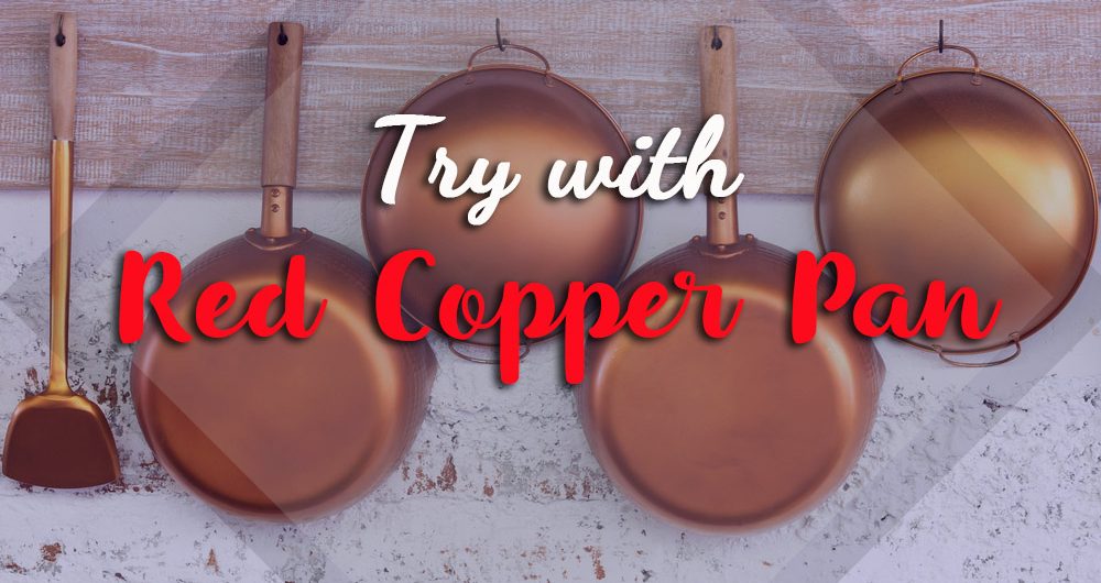 red copper pan