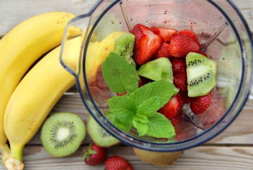 fruits in a blender